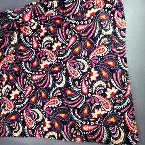 Vera Bradley Throw Blanket Paisley Fleece Plush Pink Navy Floral Cozy 51 x 82